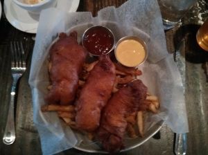 beer battered chicken tenders.