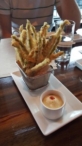 sesame asparagus fries.
