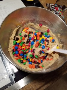 the cheeriest cookie batter there ever was!