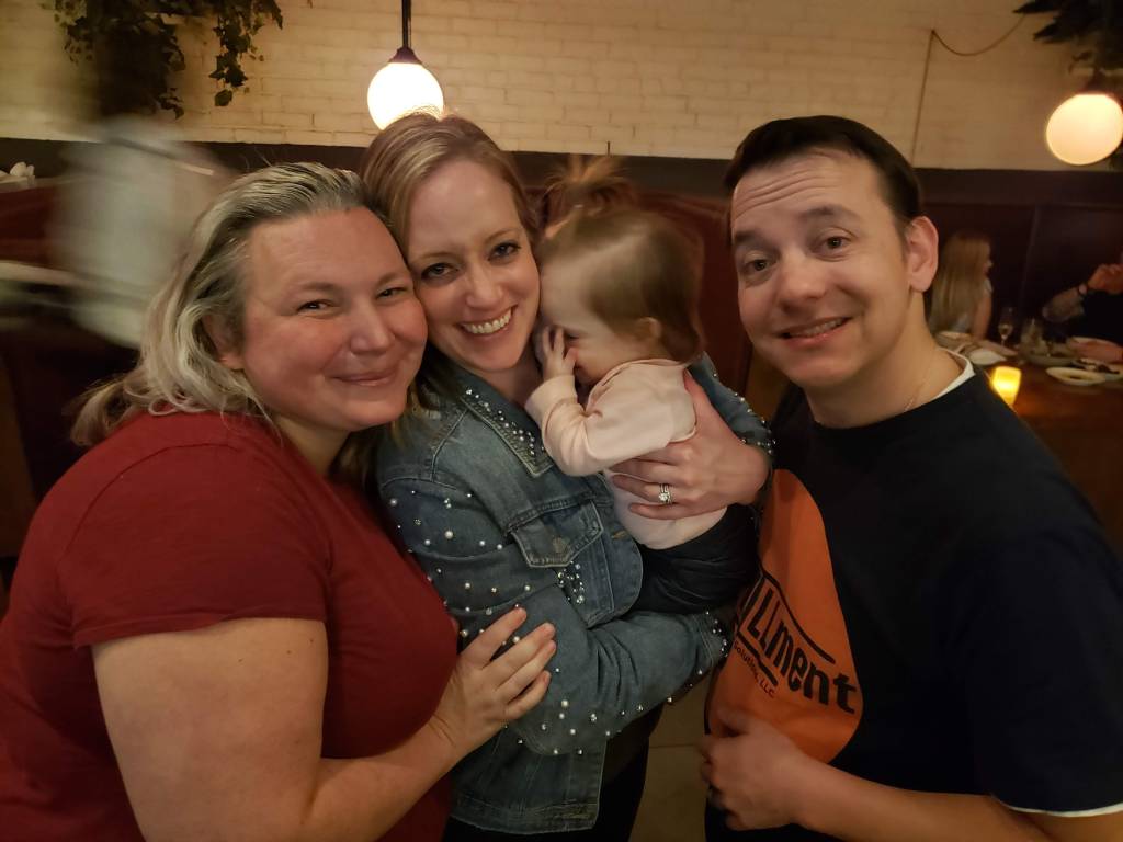 April, Emily, Evie, and Phil